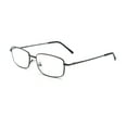 thumbnail image 3 of EYE ZOOM 5 Pack Unisex Rectangular Metal Reading Glasses with Spring Hinge, Gunmetal, +175, 3 of 6