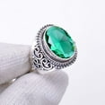 thumbnail image 2 of Tsavorite 925 Sterling Silver Ring, Adjustable Ring, Silver Jewelry Ring, Green Ring, Oval Ring, Dainty Ring, Handmade Ring, Gemstone Ring, Gift For H, 2 of 4