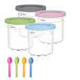 thumbnail image 1 of DEBGFS Creami Pints and Lids - 4 Pack for Ninja Colorful Creami for Ninja Storage Containers with Glass Tupperware Sets with Lids,none,none, 1 of 5