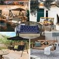 thumbnail image 3 of Porch Swing Cushions 60in , Waterproof Outdoor Replacement Glider Cushions, 2-3 Seater Patio Bench Cushions with Backrest for Garden,Backyard, 3 of 7