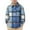 Blue, variant on Cethrio Boys' Button Down Shirts, School Collared Plaid Casual Long Sleeve Shirts Blue Size 8