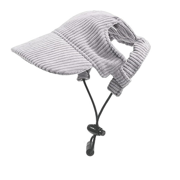 Gorra de béisbol para perros Symphonyw, gris, con visera ajustable, talla M