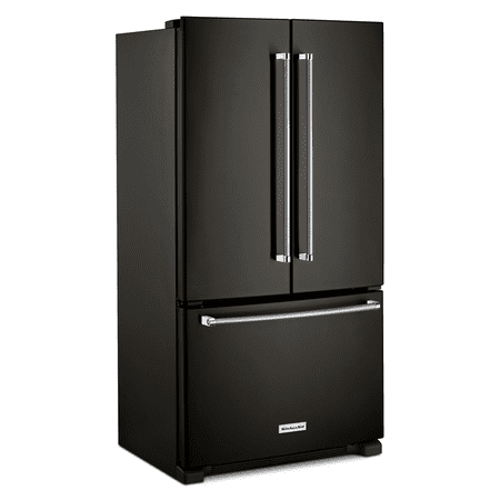 KitchenAid - 20 Cu. Ft. French Door Counter-Depth Refrigerator - Black Stainless Steel