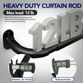 thumbnail image 3 of ZOPZO Curtain Rod Adjustable Window Drapery Rod, Black, 30-48 Inch, Heavy Duty Curtain Pole for Living Room Bedroom Easy Install, 3 of 9