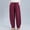 A01_Wine, variant on pbnbp Capris for Women Casual Summer Plus Size Solid Basic Cotton Linen Ealstic Drawstring High Waisted with Pockets Capris
