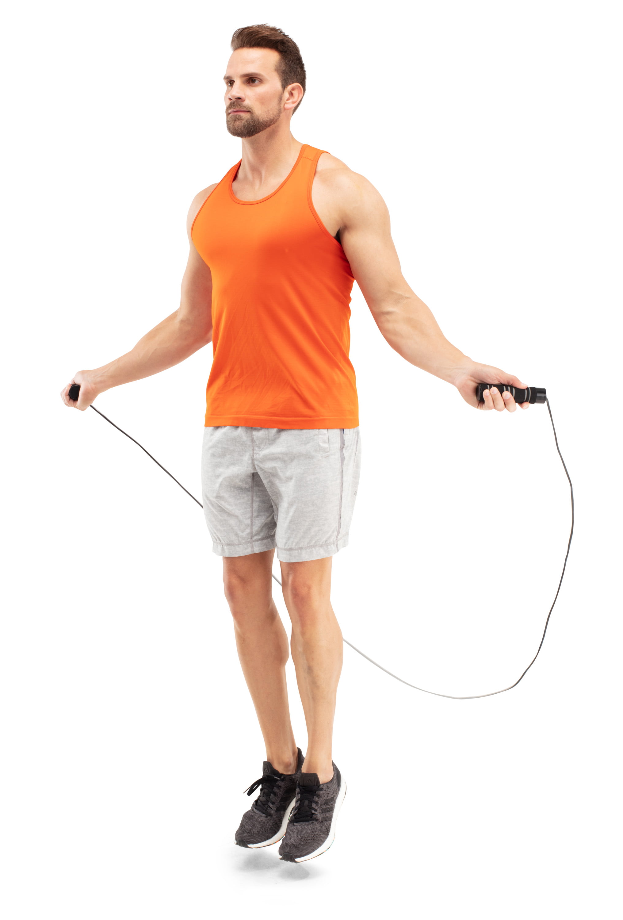 Athletic Works Adjustable Weighted Jump Rope, Adjusts up to 9' Length, Black