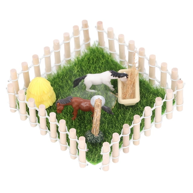 MODOLO DE ESTÁCO DE CABALLOS EN MINIATURA DE CASA DE MURENECAS A ESCALA 1:12 CON DETALLES EXQUISITOS Para JUEGO CRETIVO E ILUMINACON EDUCATIVA