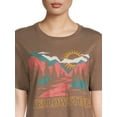 thumbnail image 4 of Time And Tru Women's Graphic Tee with Short Sleeves, 4 of 5