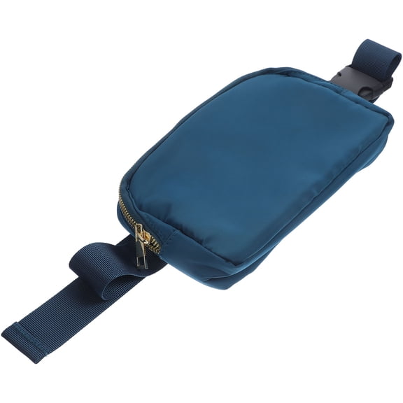 AURARMLET Gym Fanny Pack Waist Bag Polyester Dark Blue 1Pcs for Women Casual Use