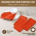 thumbnail image 2 of Native Fab Table Dinner Cloth Napkin 17x17 Set of 4 Washable - Orange, 2 of 6