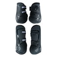 thumbnail image 3 of figatia 4x Horse Boots Leg Protective Support Tendon Protector Comfortable Leg Wraps Guard for Training Riding Equestrian Accessories black L, 3 of 8