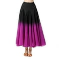 thumbnail image 2 of YM YOUMU Women Chiffon Dance Skirt Gradient Color Swing Dancewear for Tango Ballroom Practice, 2 of 3