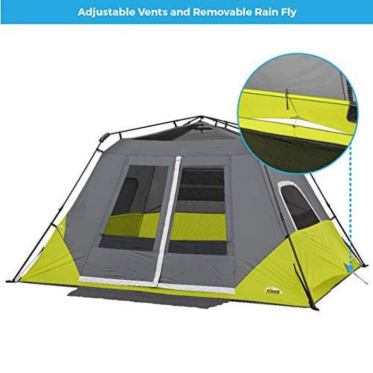 Core 6 person instant cabin tent with outlet awning