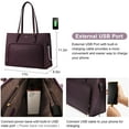 thumbnail image 7 of Lovevook Laptop Tote Bag for Women 15.6", Large Work Bag Nurse Teacher Bag with USB Charging Port, Leather Messager Bag Shoulder Bag Hand Briefcase, 7 of 7