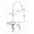 thumbnail image 2 of Kraus KPF-1622CH 15'' Chrome Solid Brass Deck Mount Pull Out Kitchen Faucet, 2 of 7