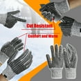 thumbnail image 3 of EvridWear Thermal Warm Double Layer Knitted Winter Gloves with Durable Grip Grey Large, 3 of 5