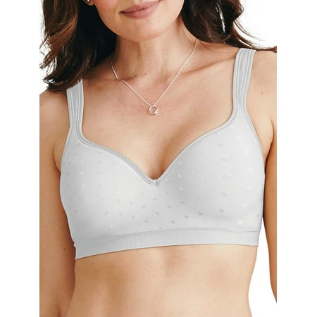 

Women s Bali 3463 Comfort Revolution Wirefree Bra (White Dot 34D)