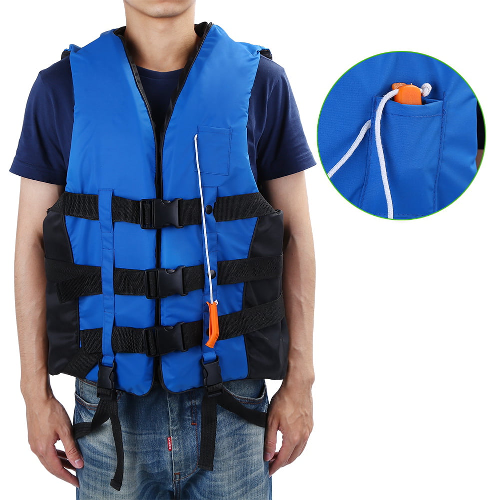 Life Jacket Vest Fully Enclosed Universal Foam Adult Aid Whistle Boating Skiing 