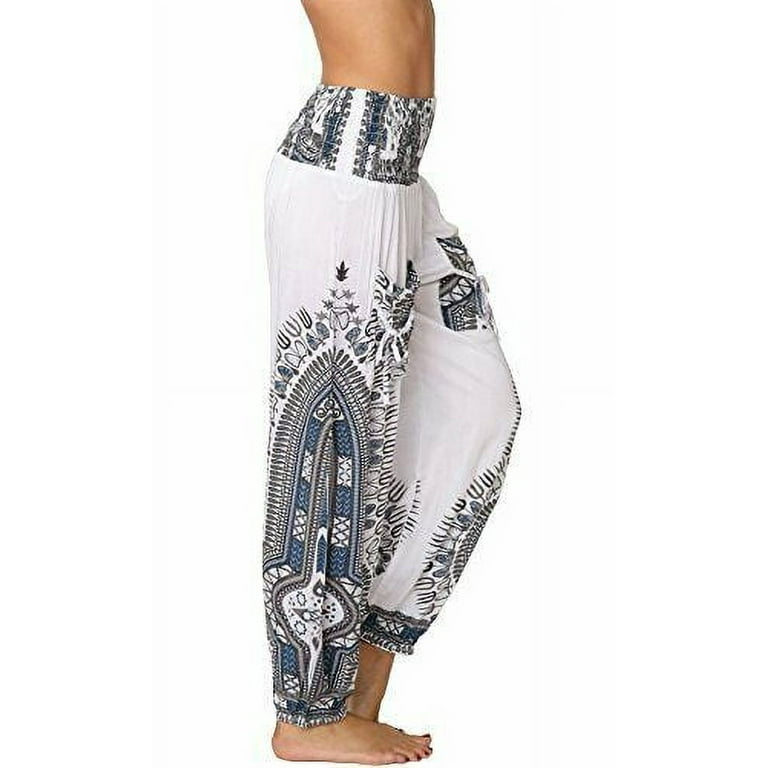 Harem Trousers Yoga Pants Loose Men Women Thai Boho Hippy Beach Baggy Free  Size