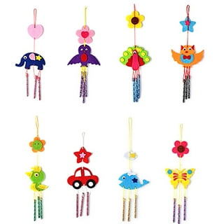 Romis Way 2-Pack Make Your Own Wind Chime Kit - Larger Bells, Stencils and Beads, Arts and Crafts for Kids Ages 8-12, 4-8 - DIY Craft Kit for Girls