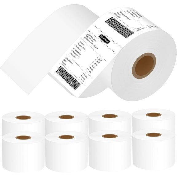 10 Roll Compatible Replacement for DYMO 30270 (2-1/4" x 249') Continuous Receipt Paper Non-Adhesive Labels- Use with Labelwriter 450, 450 Turbo, 4XL Printers, NOT FIT 550 & 5XL