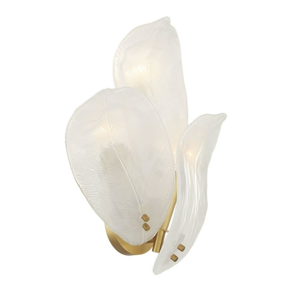 Metropolitan N2213 Orchid 3 Light 18" Tall Wall Sconce - Legacy Brass / White