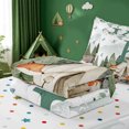 thumbnail image 5 of meiyoeat Outdoor Rv Camping Zipper Twin Comforter Sets with Fitted Sheet and 2 Pillowcases For Boys,Swild Bear Fox Alphabet K Print Zipper Bedding Set,Polkadot Reversible,4-Piece, 5 of 7