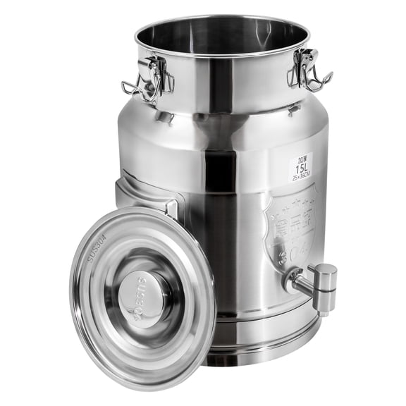 3.96Gal 304 Stainless Steel Beverage Dispenser with Spigot for Home