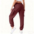 thumbnail image 6 of vigerkar Women's Cargo Pants Waterproof Joggers Hiking Pants for Womens Clothes (Wine, S), 6 of 6