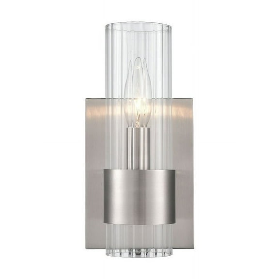 Millennium Lighting Caberton 1 Light Wall Sconce in Brushed Nickel with Clear Beveled with Glass Shades