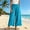 Blue, variant on Gamviast Womens Wide Leg Pants Elastic Waist Crinkle Gauze Cropped Trousers with Patch Pockets Lightweight Beach Vacation Resort Casual Wear Light Blue S
