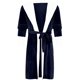 thumbnail image 4 of Bata larga con forro de Sherpa para mujer - Albornoz de felpa cálida de longitud completa de lujo Kimono Lencería Ropa de dormir suave de Navidad Xemadio WMCH-333, 4 of 7