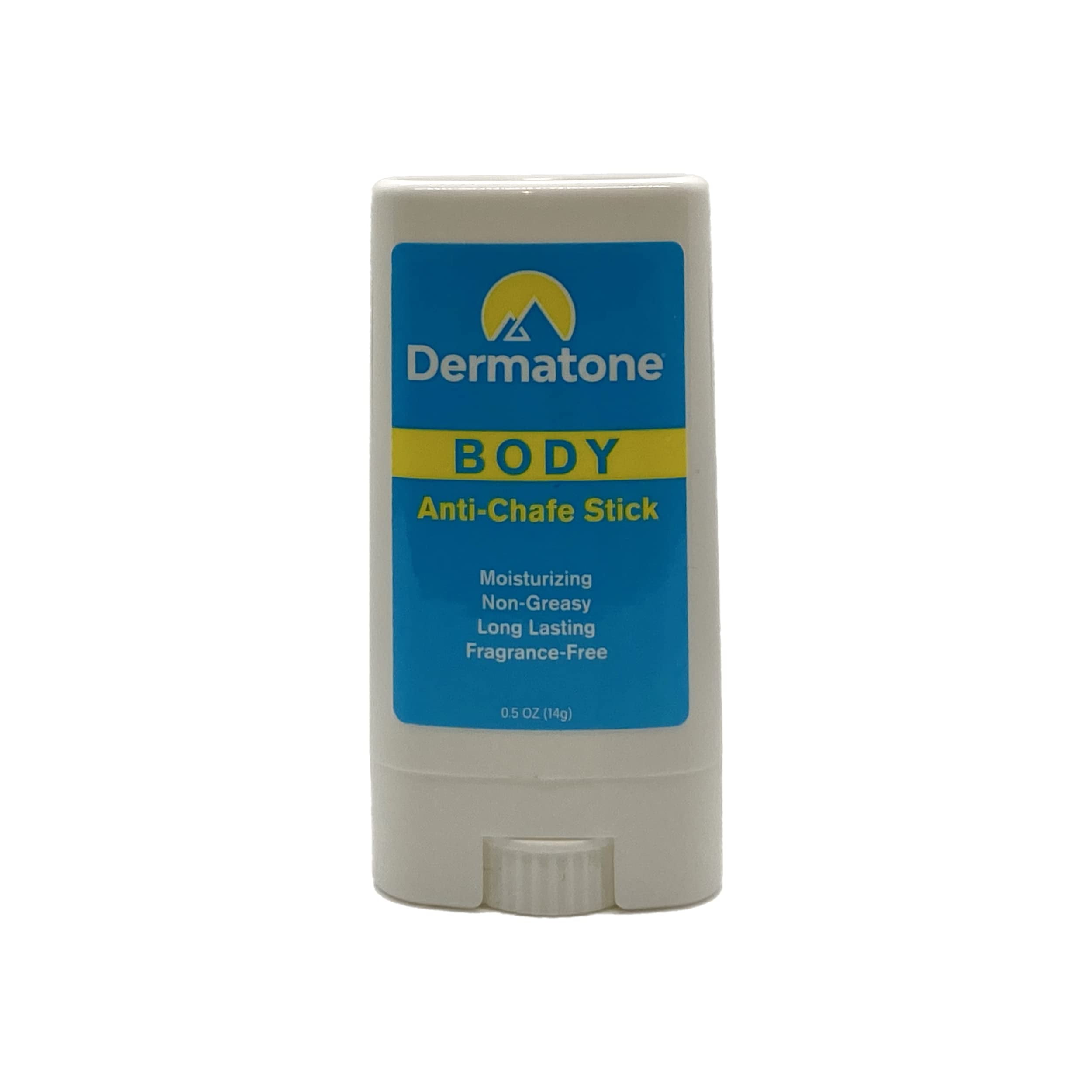 Dermatone Anti-Chafe Body Stick Moisturizing Balm, Anti-Bacterial, Moisturizing, Healing, Fragrance Free Anti Friction Stick, Pocket Size 0.5 oz
