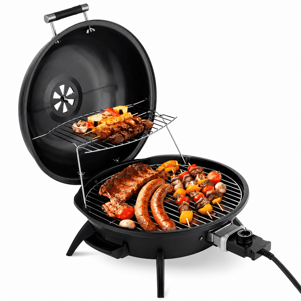 NOBRAND 1600W Black Stainless Steel Electric Grill - Walmart.com