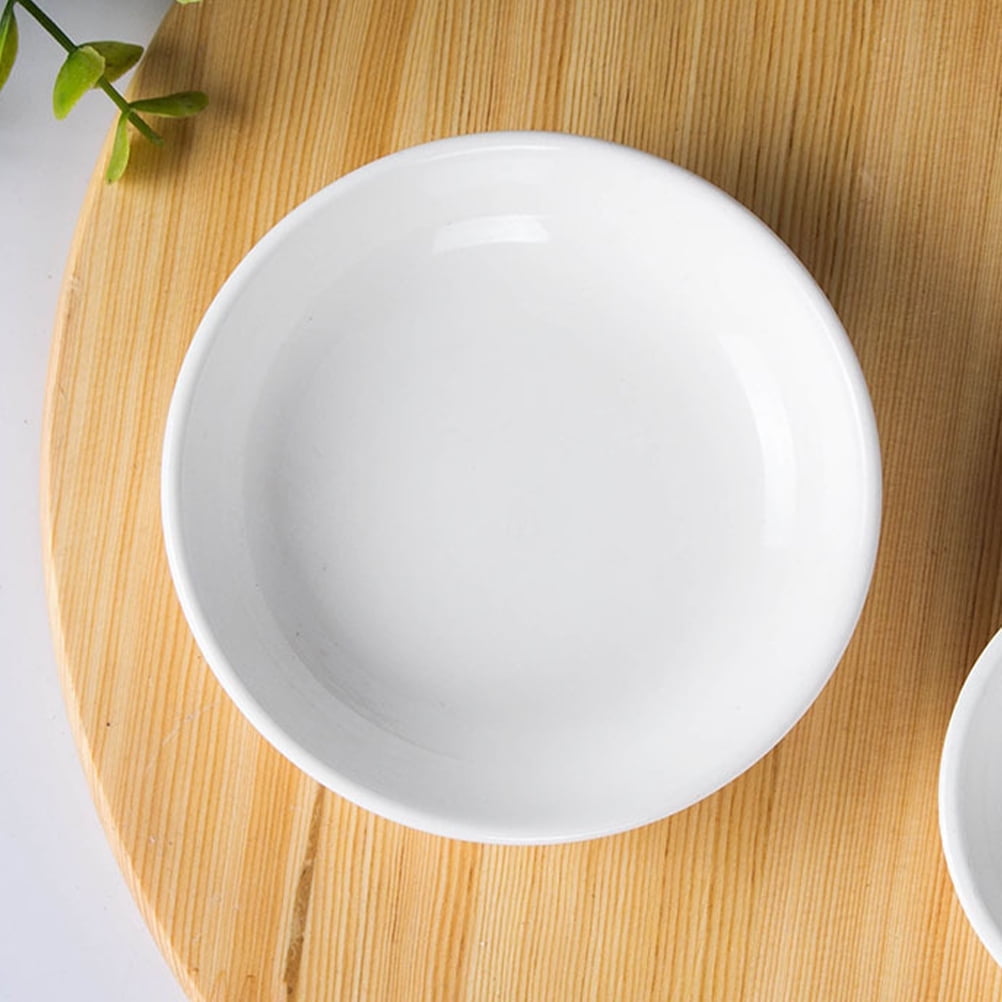 ACDANC 6 Pcs Replacement Round Ceramic Dish for Wax Melt Candle Warmer Bowl, White 4.4 Inch Aromatherapy Oil Burner Plate Accessory