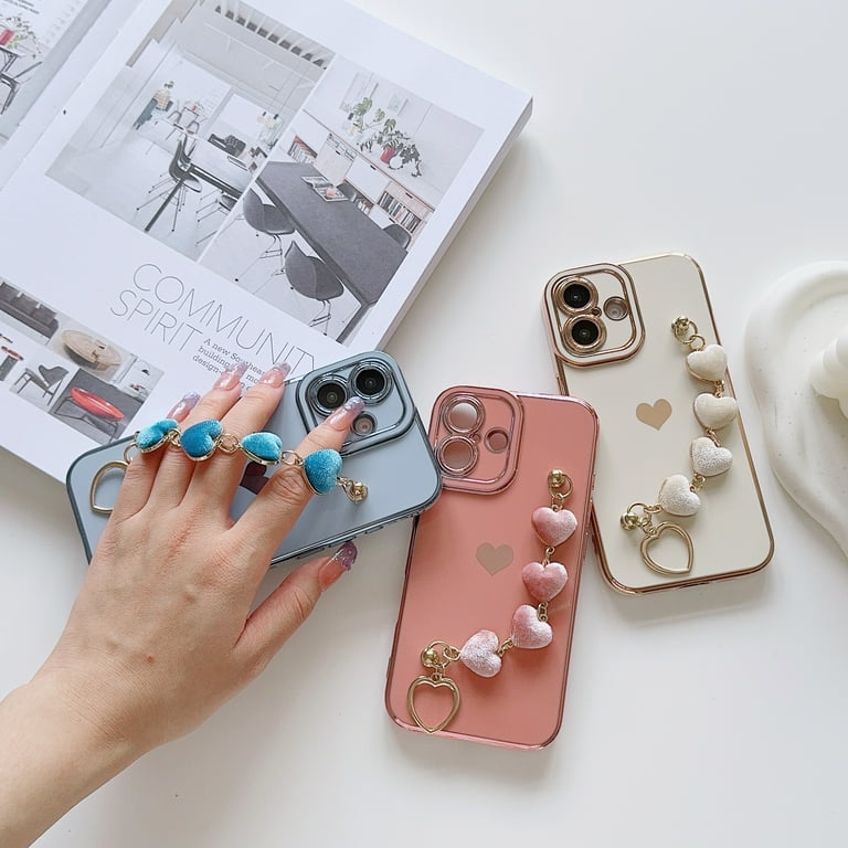 TECH CIRCLE for iPhone XS Max Case,Luxury Cute Love Heart Plating