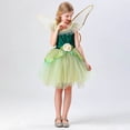 thumbnail image 6 of Zecgelong Fairy Dress with Wings Girls Party Performance Outfit Green 120, 6 of 6