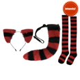 thumbnail image 4 of \ [Brbaosity2] Conjunto De Disfraces De Gato , Calcetines , Accesorio De Halloween Para Disfrazar , Niñas De Navidad, 4 of 4