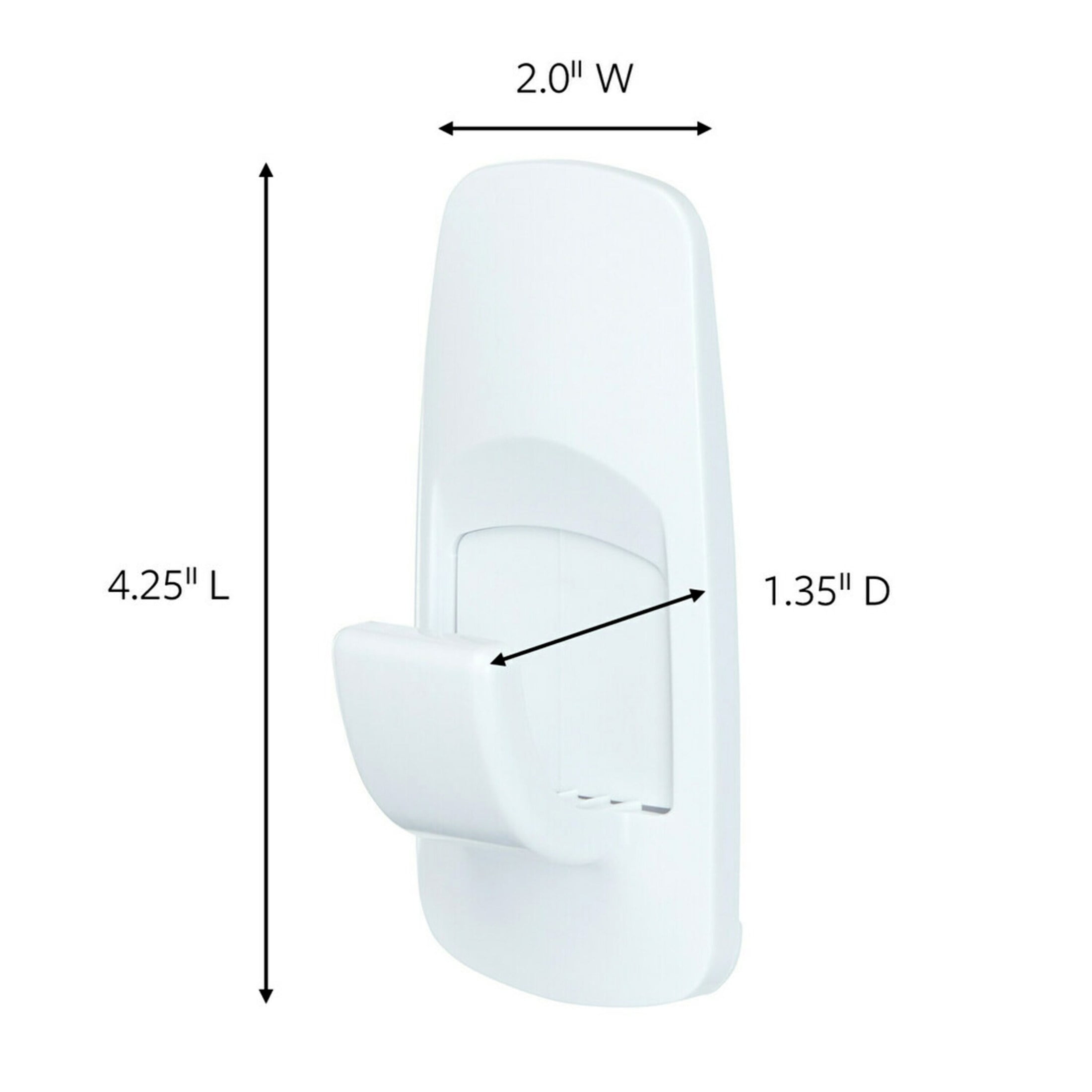 Command Jumbo Hook, White, 1 Hook, 2 Strips (Holds 7.5 lb)