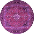 thumbnail image 1 of Ahgly Company Indoor Round Persian Purple Traditional Area Rugs, 8' Round, 1 of 4