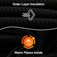 thumbnail image 4 of Pogiun Boys Fleece Jacket Sherpa Lined Zip Up Hoodies for Kids Winter Coat Black 11-12Y, 4 of 6