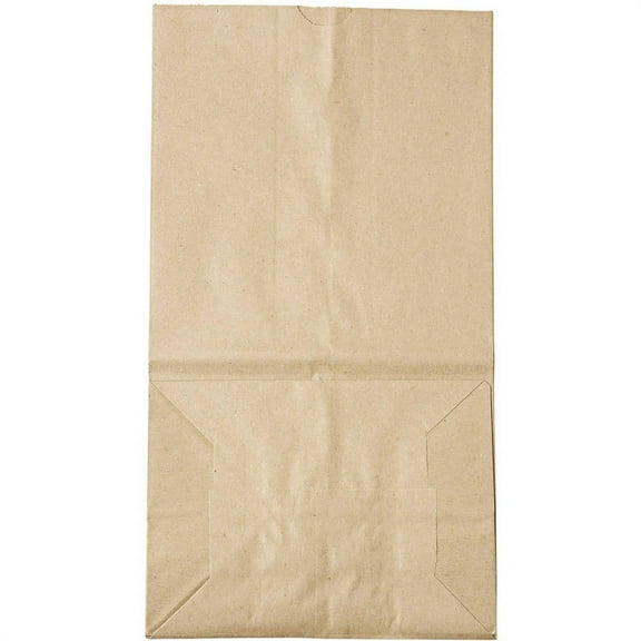 General Supply Duro Fold Top Paper Bag, 25 lbs, Brown, 500 Ct