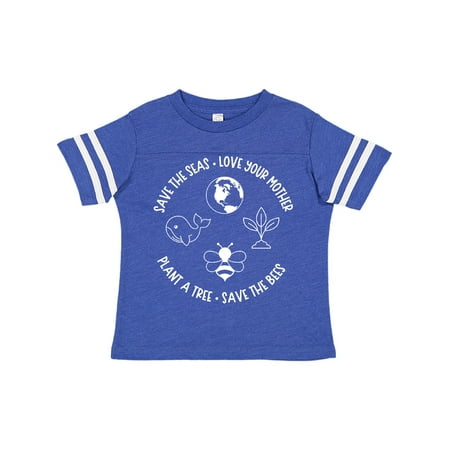 

Inktastic Earth Day Save The Seas Love Your Mother Plant a Tree Save The Bees Gift Toddler Boy or Toddler Girl T-Shirt