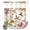 FloralZF8378, variant on No Hook Shower Curtain with Built-in Rings - Blue Coastal Ocean Beach Themedl Washable Waterproof Fabric Bathroom Curtains for Hotel,Rentals, 60 X 72 Inch Long , Starfish Shell Coral