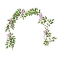 thumbnail image 3 of Guirnalda floral de enredadera artificial, guirnalda de flores de seda, decoración de hojas falsas Violeta, 3 of 9