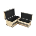 thumbnail image 4 of Home Decorative Set Of 2 Wood Panel Styled Storage Boxes, 4 of 5