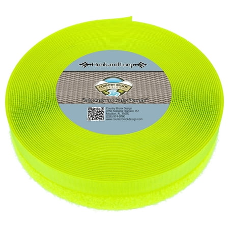 

Country Brook Design® Hot Yellow Sew On Hook And Loop (1 inch 50 yards)