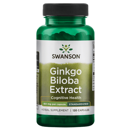 Swanson Ginkgo Biloba Extract - Standardized 60 mg 120 Capsules