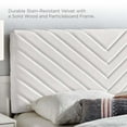 thumbnail image 4 of Platform Bed Frame, Twin Size, White, Velvet, Modern Contemporary, Bedroom Master Guest Suite Room, 4 of 10