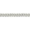 thumbnail image 2 of 925 Sterling Silver High Polished 9mm Solid Plain Curb Link Chain w/ Lobster Clasp - 22", 2 of 5